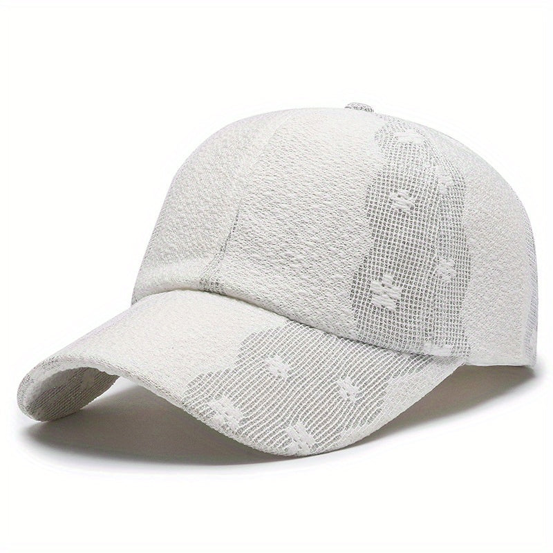 Lace Embroidery Baseball Cap Lightweight Block Dad Hats for Women