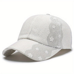 Lace Embroidery Baseball Cap Lightweight Block Dad Hats for Women