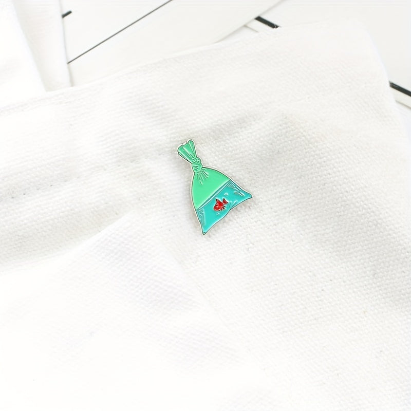 Koi In Bag Enamel Pin With Safety Backing