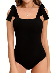 Lace Up Shaping Bodysuit Tummy Control Slimming Sleeveless Body Shaper
