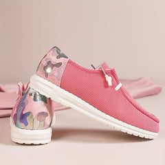 Women's Colorblock Flat Sneakers Slip On Lightweight Non slip Shoes