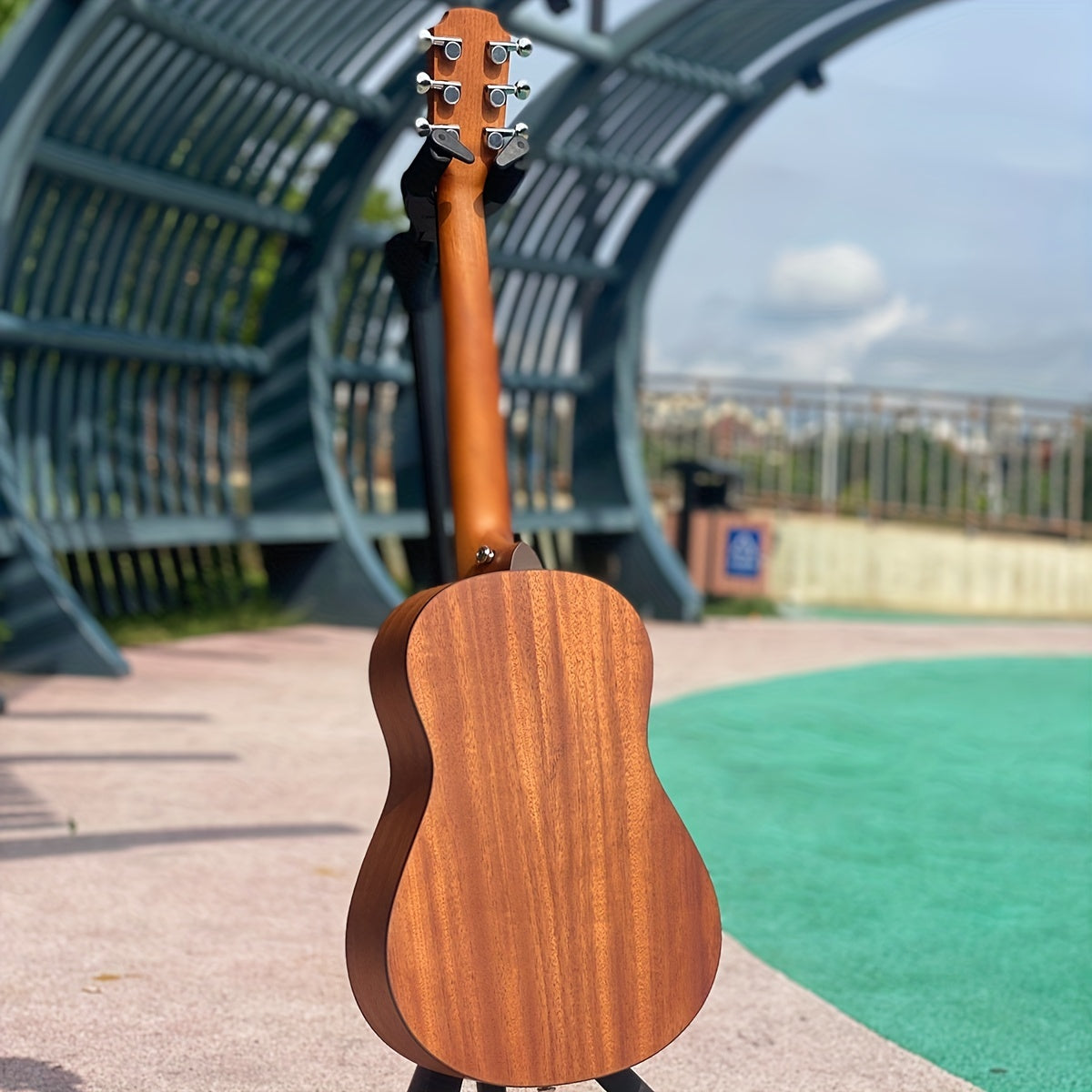 RP TG100MAX PLUS VI Solid Mahogany Small Body Acoustic Travel Guitar Natural