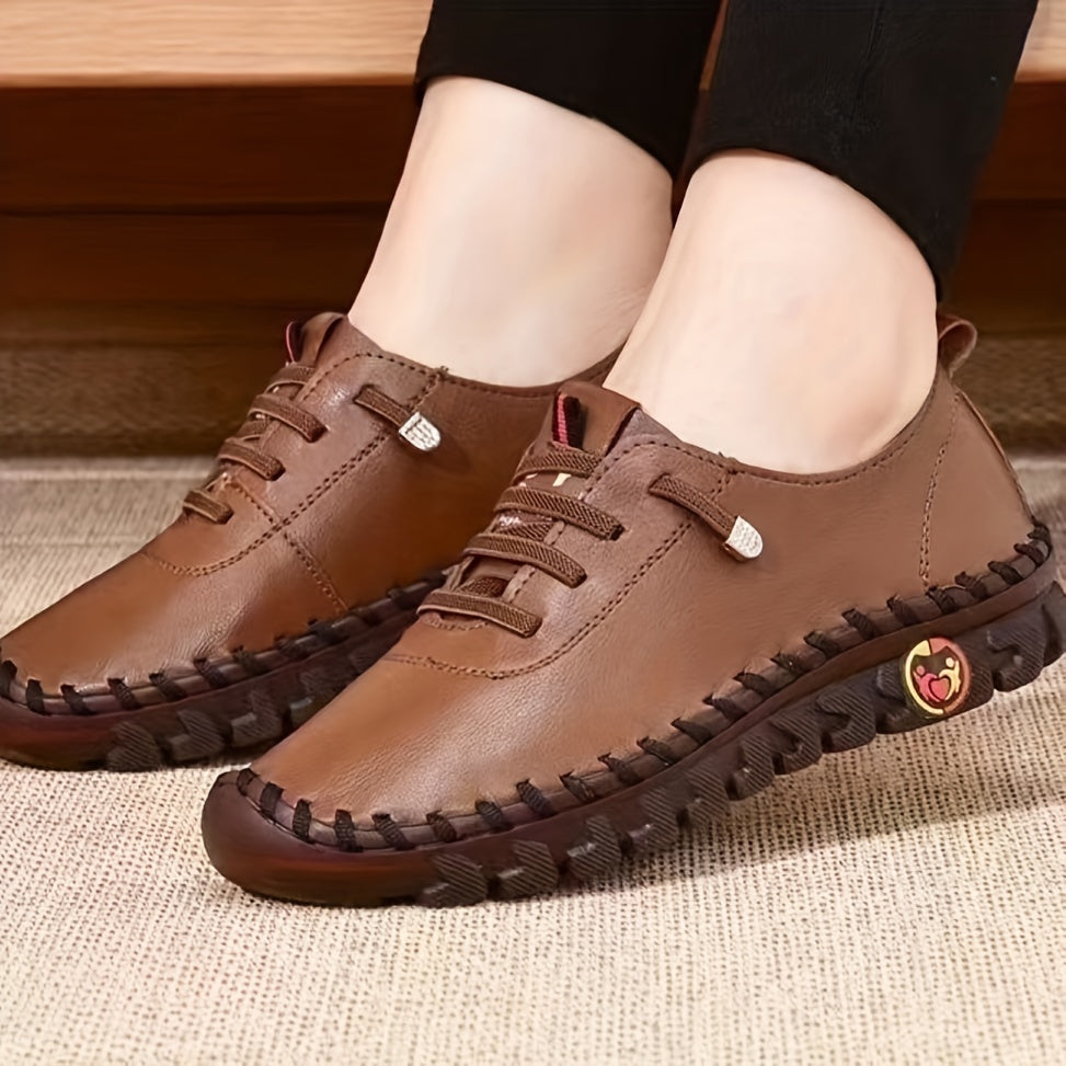Women's Casual Flat Sneakers Soft Sole Low Top Shoes Comfy Slip On