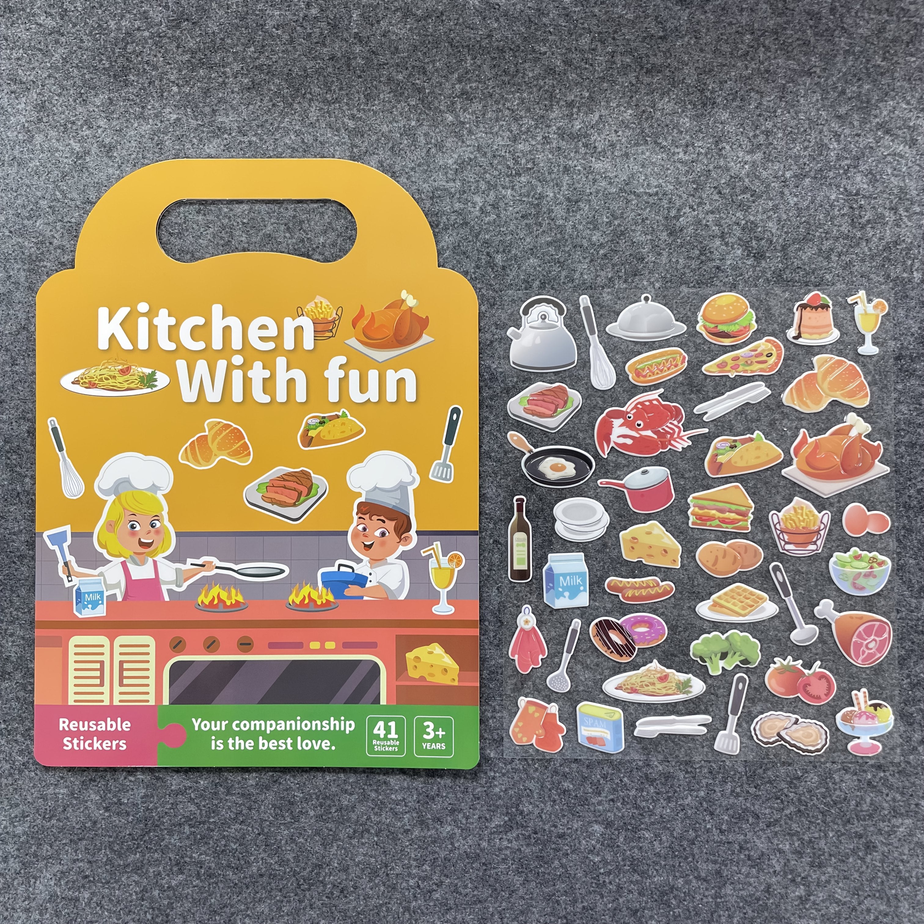 Kids DIY Bubble Scene Sticker Book Jelly Paste Toy