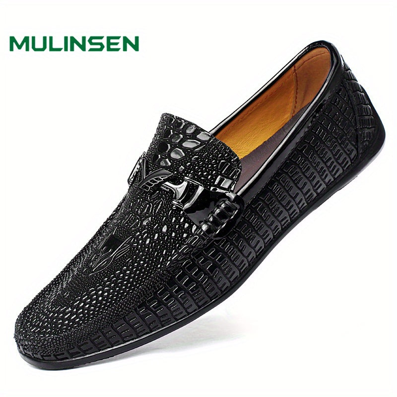 Men's Reptile Loafer Shoes Non-slip Slip On Spring Summer