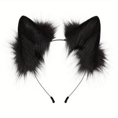 Whimsical Fox Ear Handle Plush Cosplay Prop