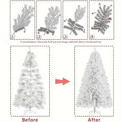 Artificial Christmas Tree With Metal Stand For Home Office And Christmas Party