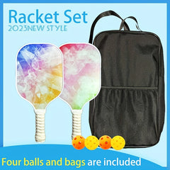 Pickleball Paddle Set with 2 Paddles, 4 Balls, and Bag