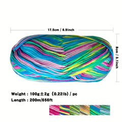 Soft Gradual Change Yarn 8 ply Acrylic Wool Yarn 100g Medium Thick Crochet Craft