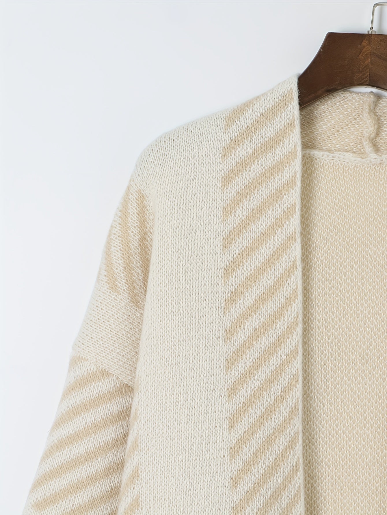  Colorblock Stripe Long Sleeve Cardigan
