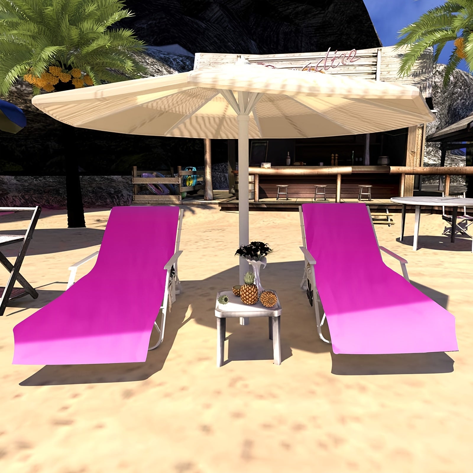HiTurbo Thin Quick Dry Chaise Lounge Chair Towel Cover
