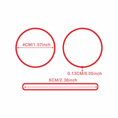 100pcs Red 40mm Elastic Rubber Bands Stretchable Band