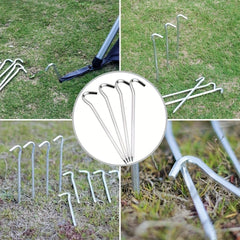 12pcs Aluminum Tent Stakes & Hooks for Camping & Canopy