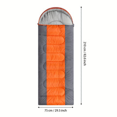 1pc Camping Sleeping Bag Set with Pillow, Eye Mask, Earplugs