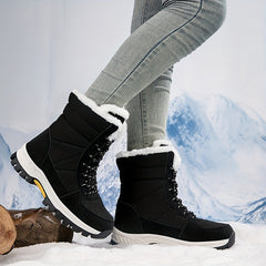 Fur Fleece Lined Snow Boots Waterproof Winter Shoes