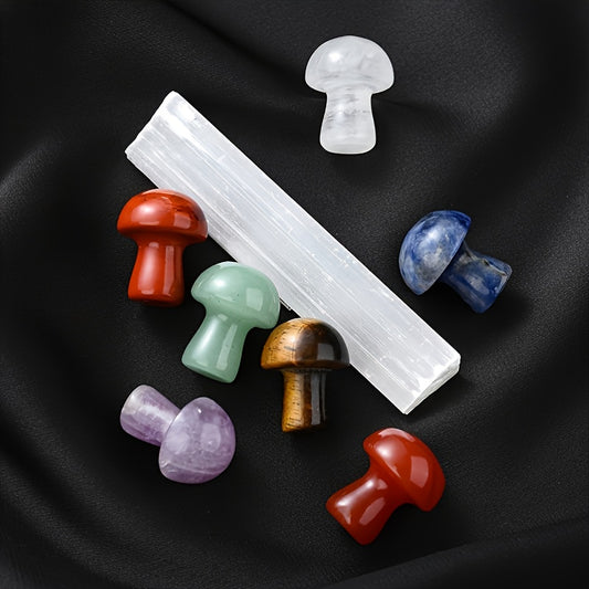 5" Gemstone Mushroom Decoration Healing Crystals Reiki Chakra Figurine