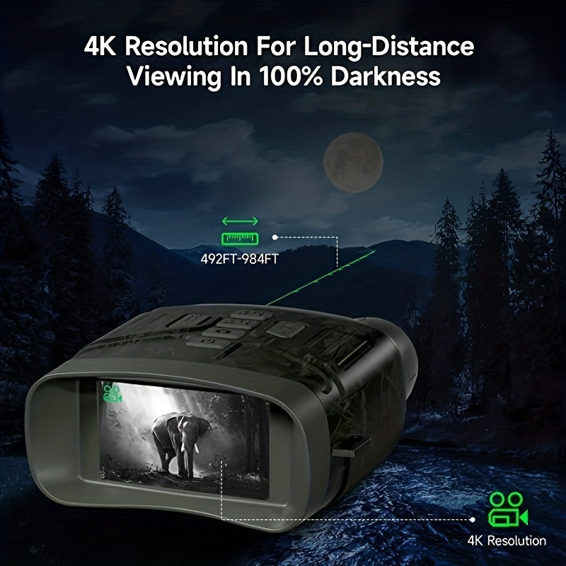 4K Camo Infrared Night Vision Device 3" Screen Rechargeable