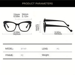 Butterfly Light Blocking Glasses Jelly Lens Anti Eye Strain For Women Men