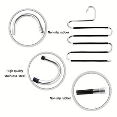 5 Layer Clothes Hanger Stainless Steel Non slip Pants Hanger