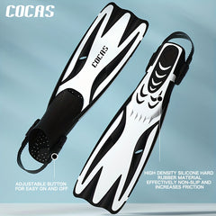 Adjustable Long Fins Silicone Fins Dive Flippers