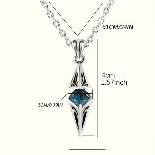 Boho Copper Pendant Necklace Synthetic Gemstone Unisex Hip Hop Street Jewelry