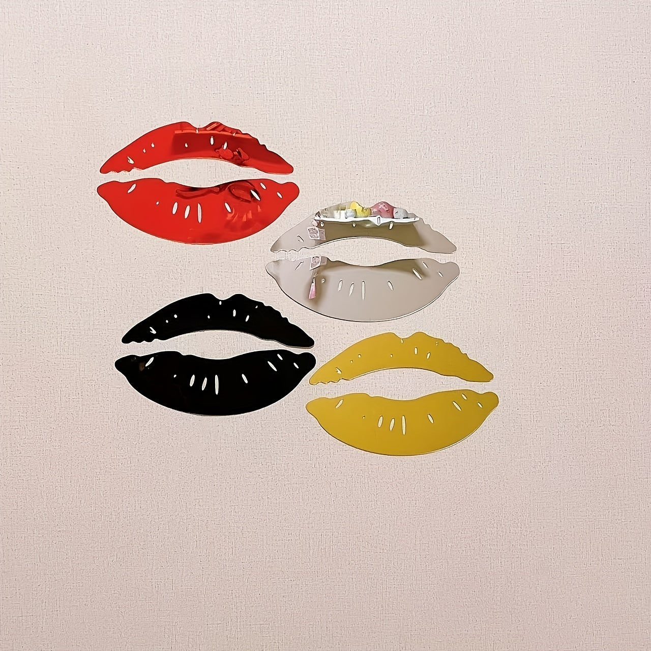 3D Lips Mirror Wall Stickers Acrylic DIY Self Adhesive Murals