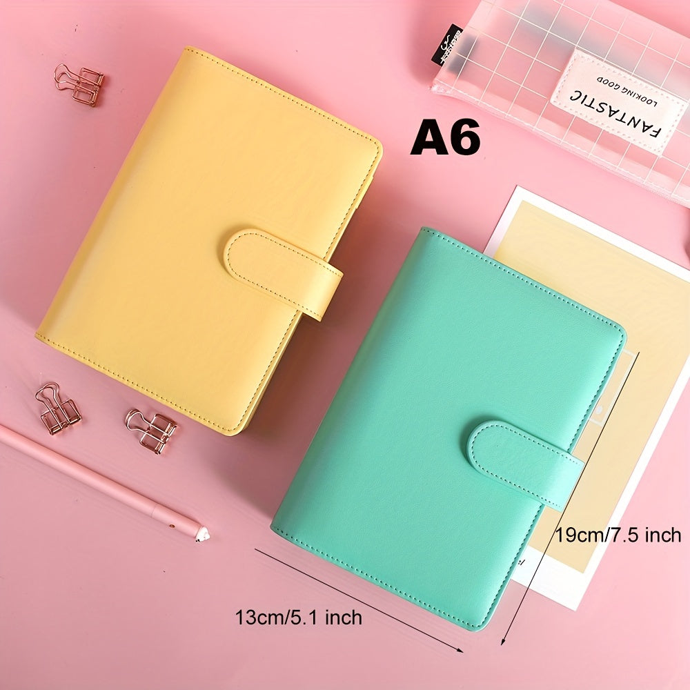 A6 Leather Budget Binder Money Organizer with Zipper Envelopes