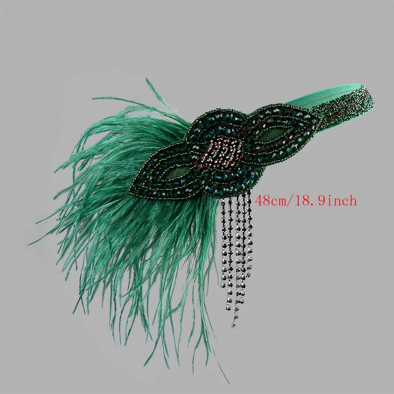 St Patrick's Green Feather Fascinator Headband