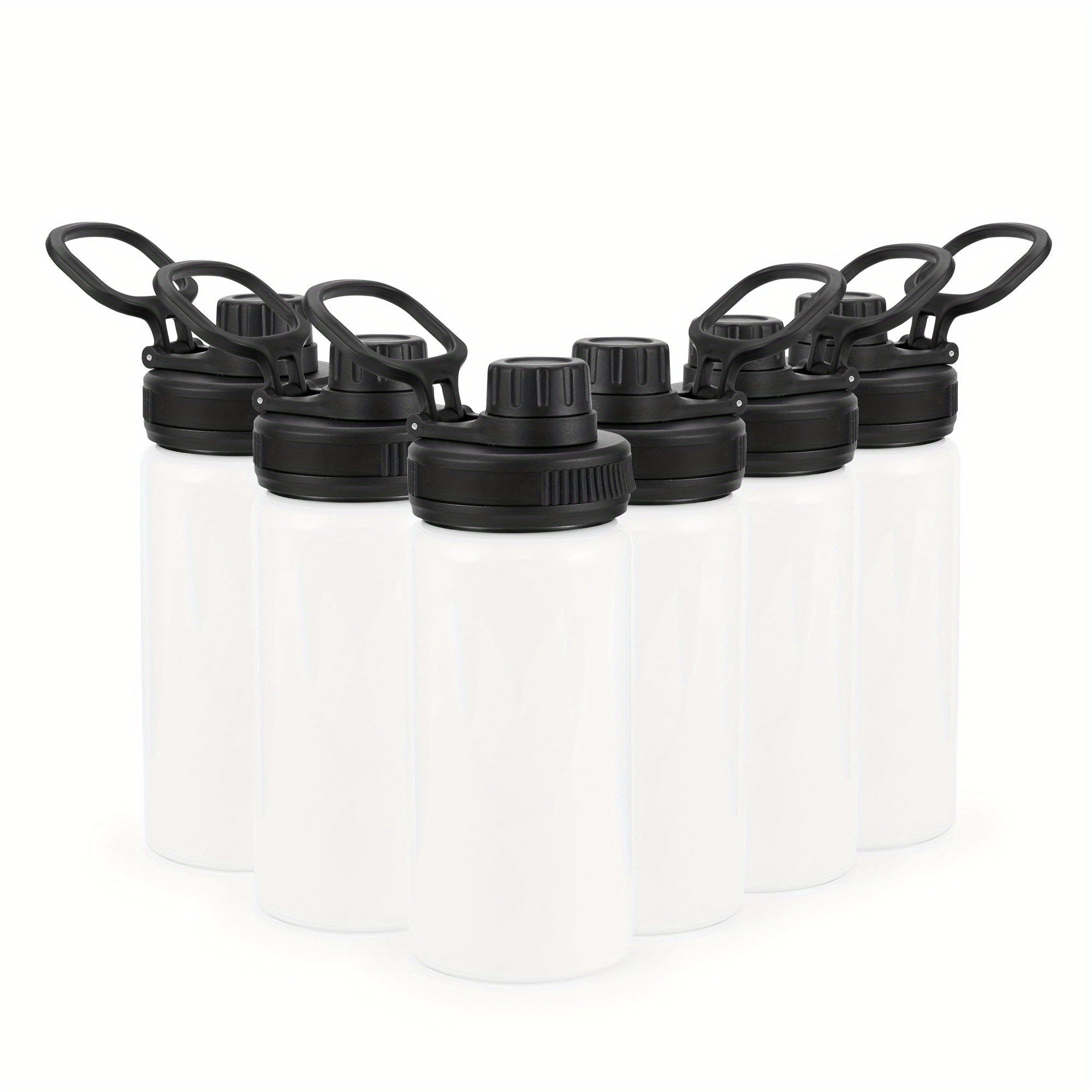 6pcs 304 Stainless Steel Water Bottle Set Leakproof Portable Water Cup