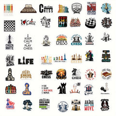 50pcs Cartoon Chess Game Stickers for Laptop Water Cup Decal