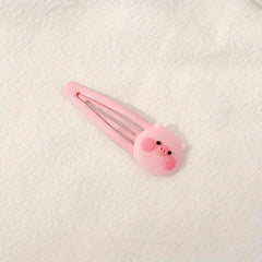 Cartoon Pig Hairpins Creative Girls Hair Accessories