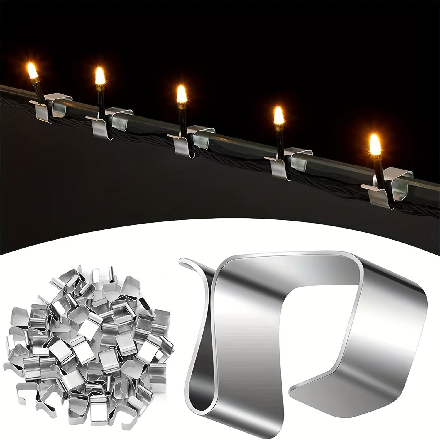 20pcs Christmas String Light Hook Outdoor Clip for Holiday Decoration