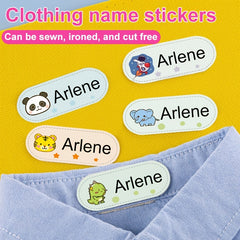 60 Iron-On Name Stickers for School Uniforms - Custom Washable Labels
