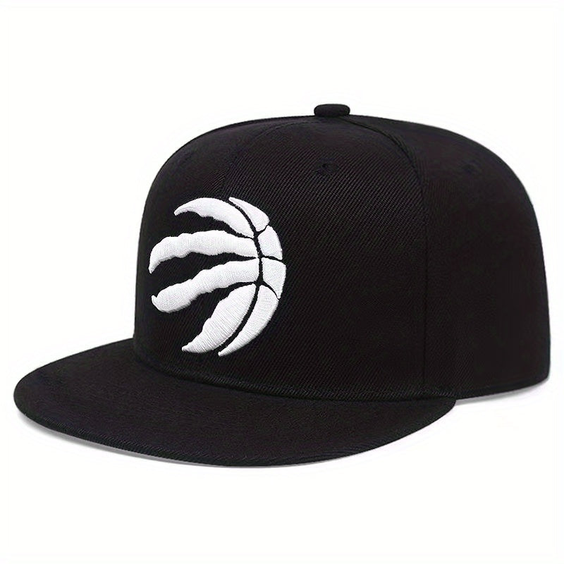 Men's High Embroidered Flat Brim Hat