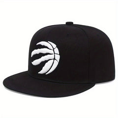 Men's High Embroidered Flat Brim Hat