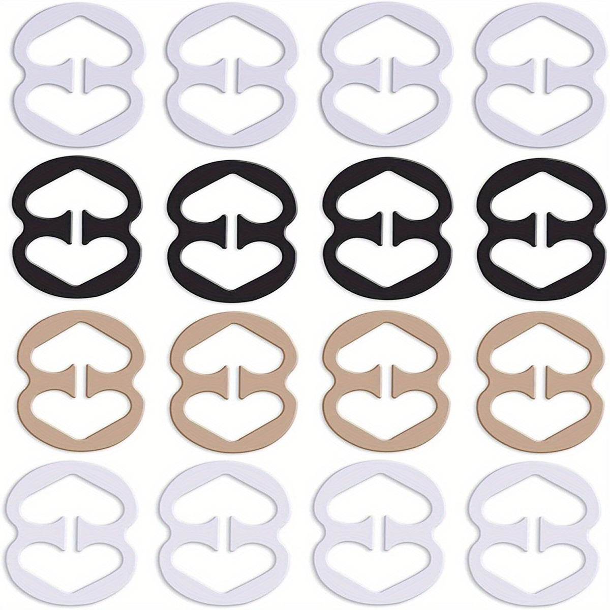 16 Pcs Invisible Bra Strap Clips Non Slip Buckles for Braless Look