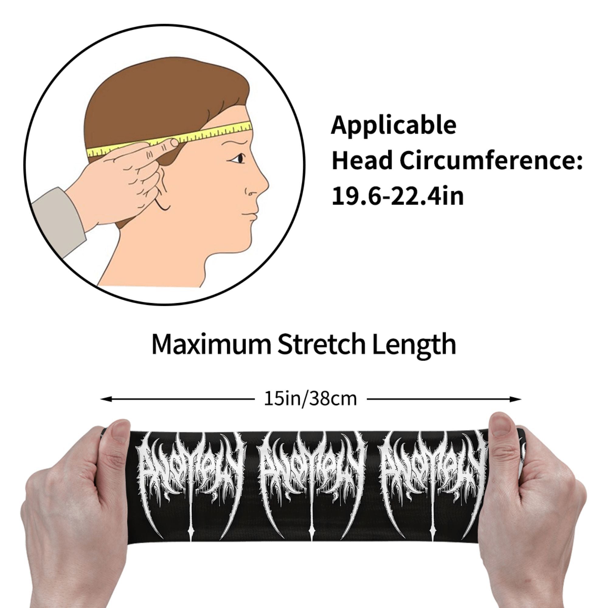 Death Metal Sports Headband Sweat Wicking Stretchy Polyester for Gym