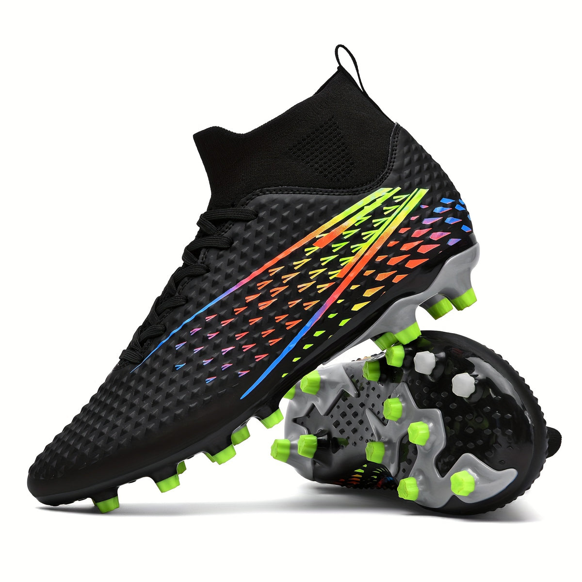 Boys High Top Non Slip Football Cleat Spikes Outdoor Soccer Cleats