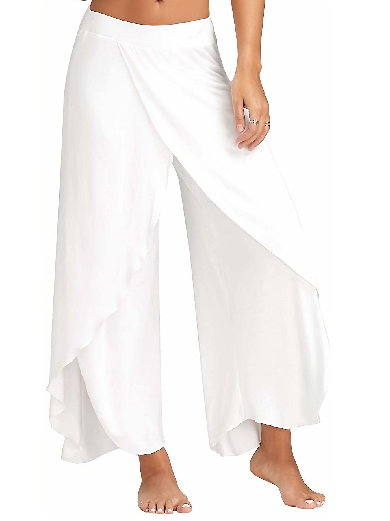  High Rise Wide Leg Pants