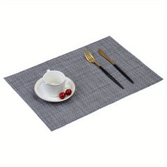 4pcs Western Style Rectangle Placemats Heat Insulating Dinner Plate Pad