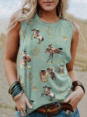  Western Style Tank Top