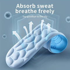 1pair 5D Massage Memory Foam Insoles Sport Running Insoles