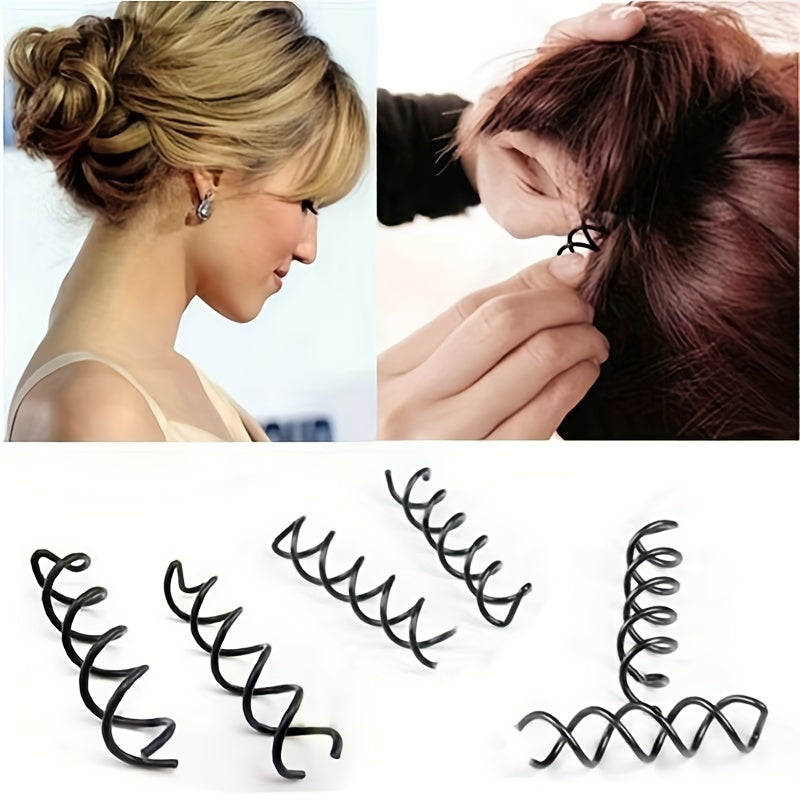 12pcs Spiral Hair Clip Invisible Hair Pin Metal Hairpin For Braids