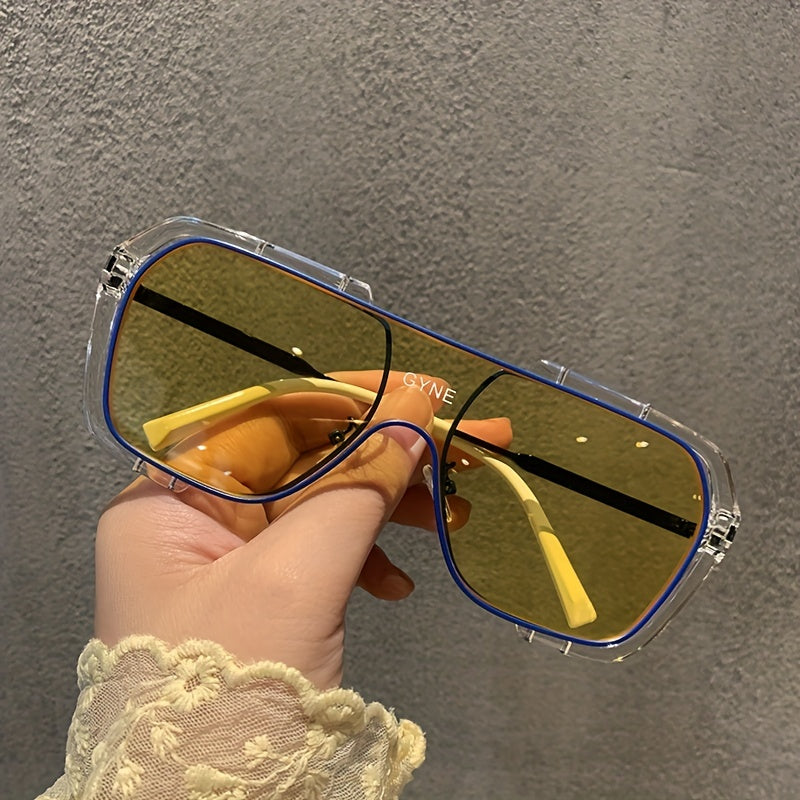Y2K Aviator Sunglasses Unisex Futuristic Punk Style Outdoor Eyewear UV400