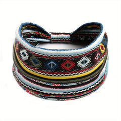 Boho Wide Headband Colorful Hairband Vacation Beach Headwear
