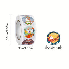 500pcs Merry Christmas Stickers Roll for Gift Decoration Seal