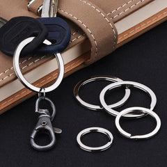 10pcs Round Key Chain Keyring Metal Key Ring Key Organizer