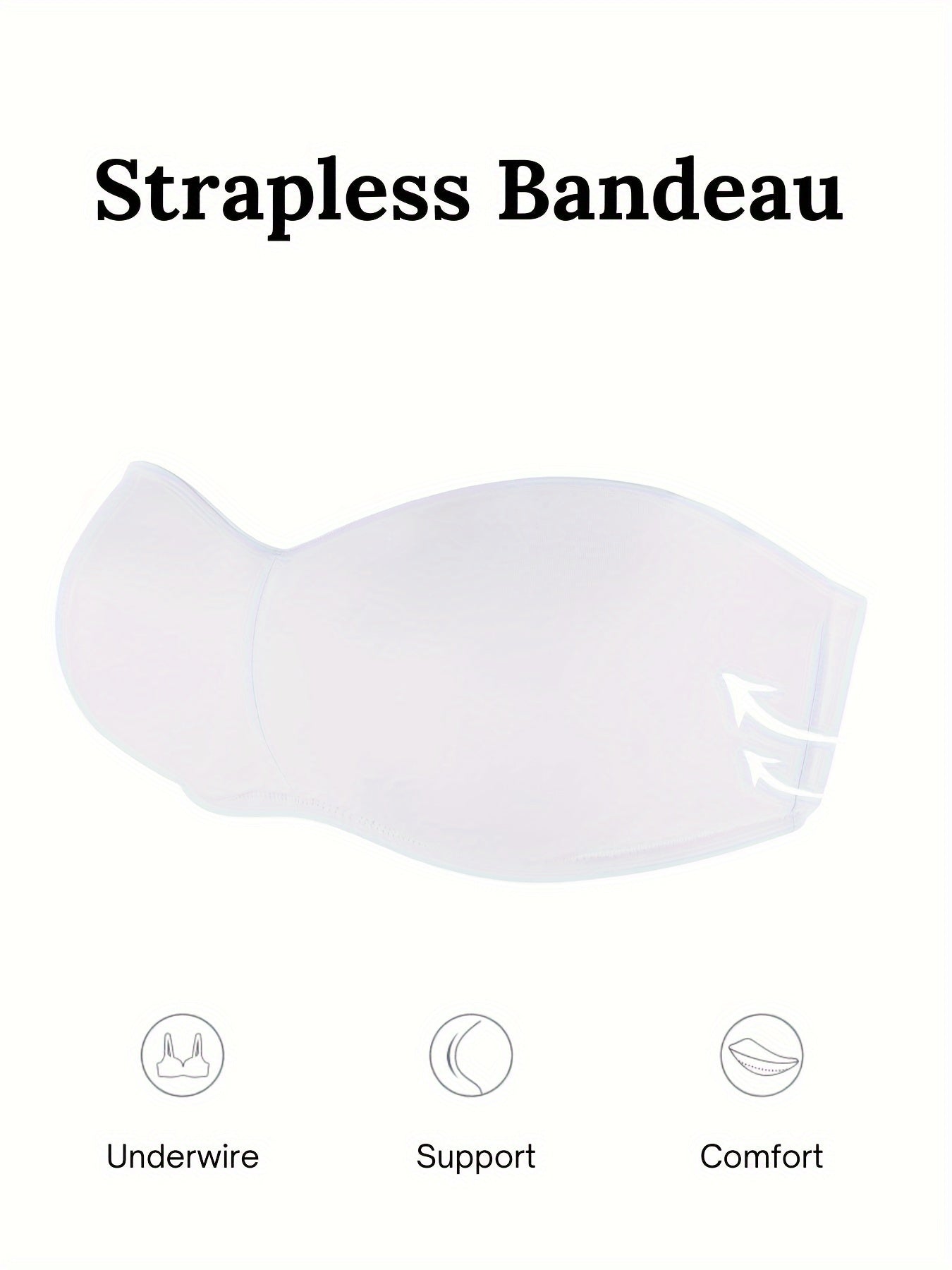 Strapless Bandeau Bra Soft Push-Up Everyday Lingerie