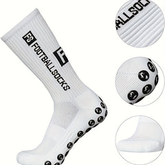 Silicone Dots Non-Slip Football Socks - 4 Pairs