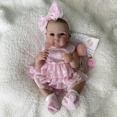 19in Reborn Doll Bettie Full Body Soft Vinyl Doll Painted Hair Dress